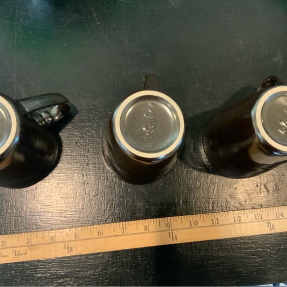 Juliska Pewter Stoneware Coffee Mugs Set of 3 - Picture 3 of 5